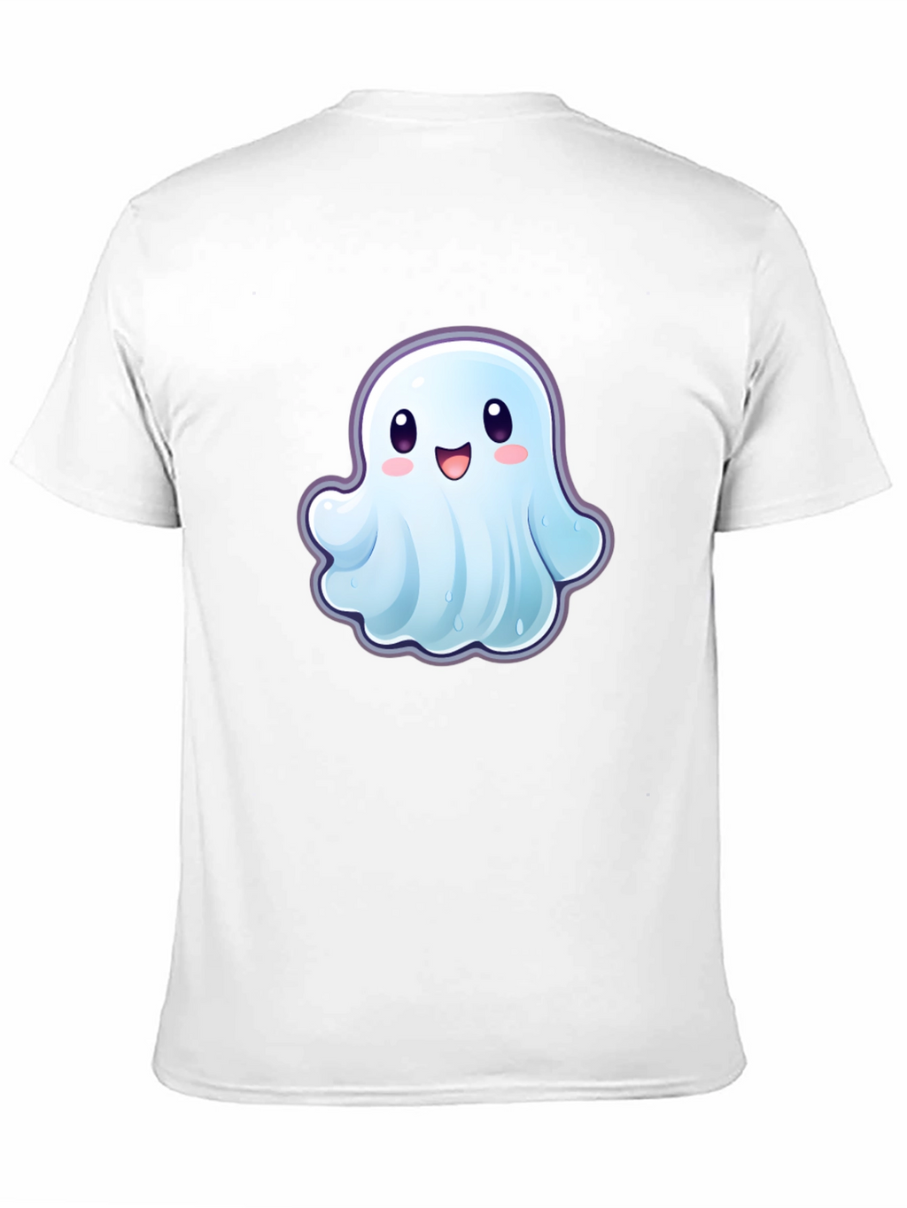 Cute Ghost Graphic T-Shirt - Black Cotton Tee