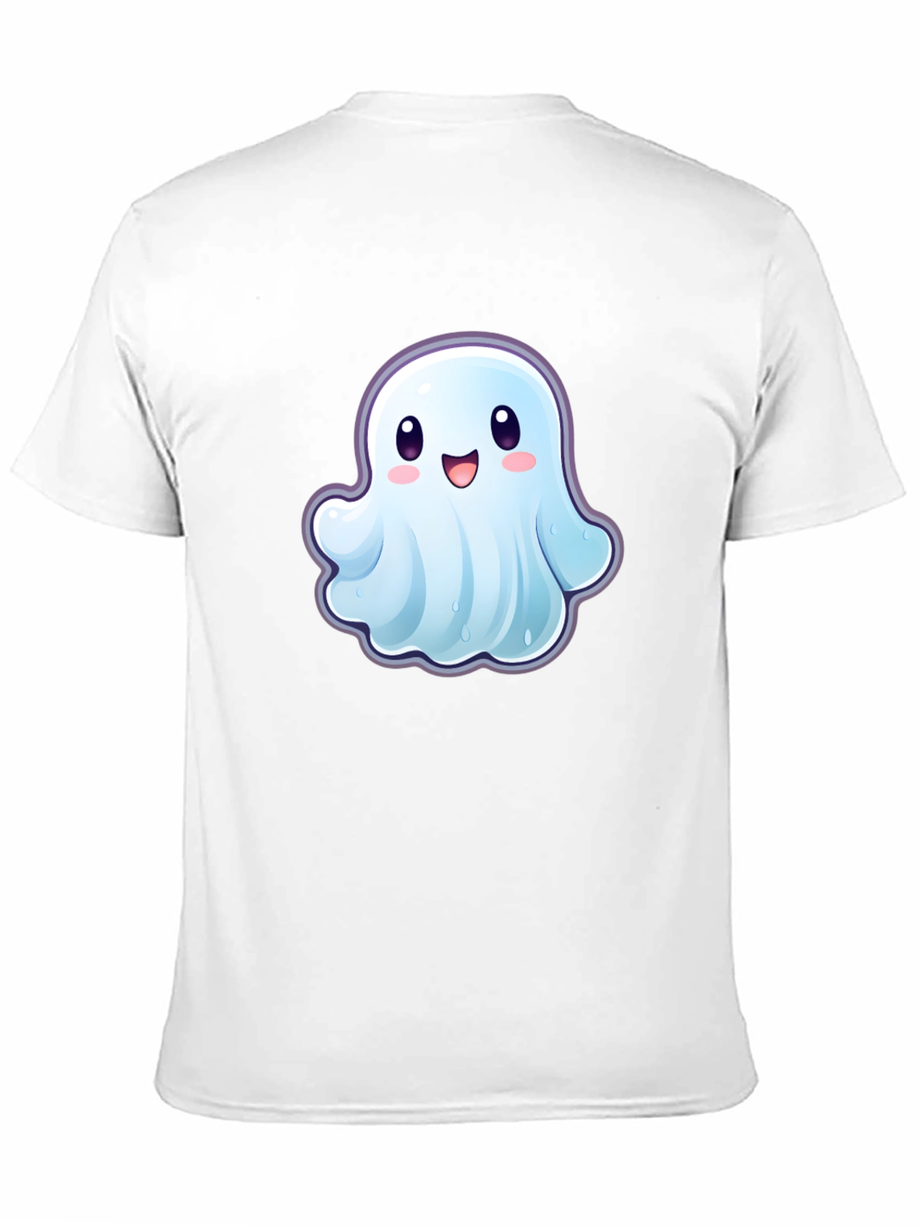 Cute Ghost Graphic T-Shirt - Black Cotton Tee