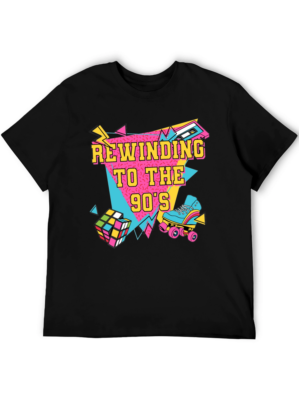 Rewinding to the 90s Black T-Shirt