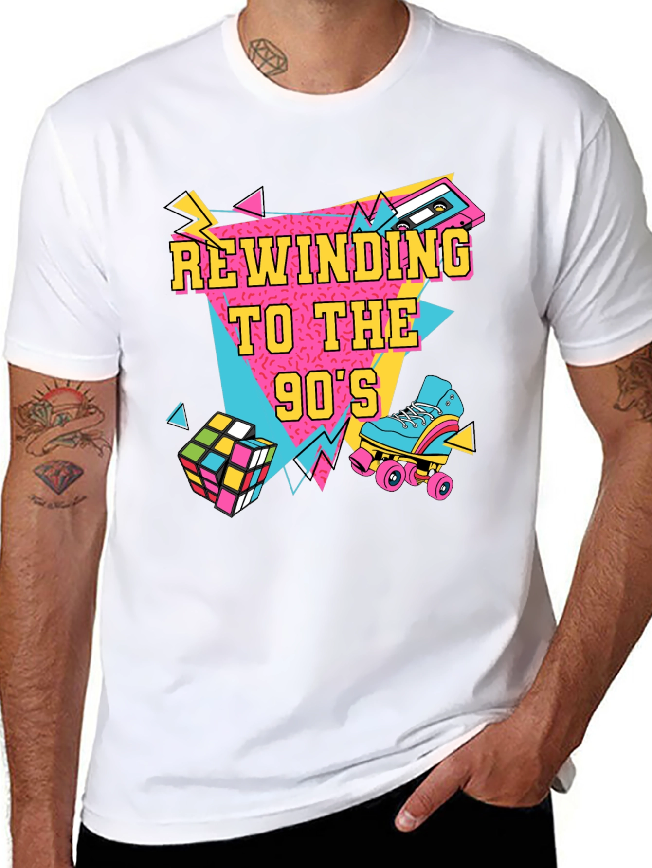 Rewinding to the 90s Black T-Shirt