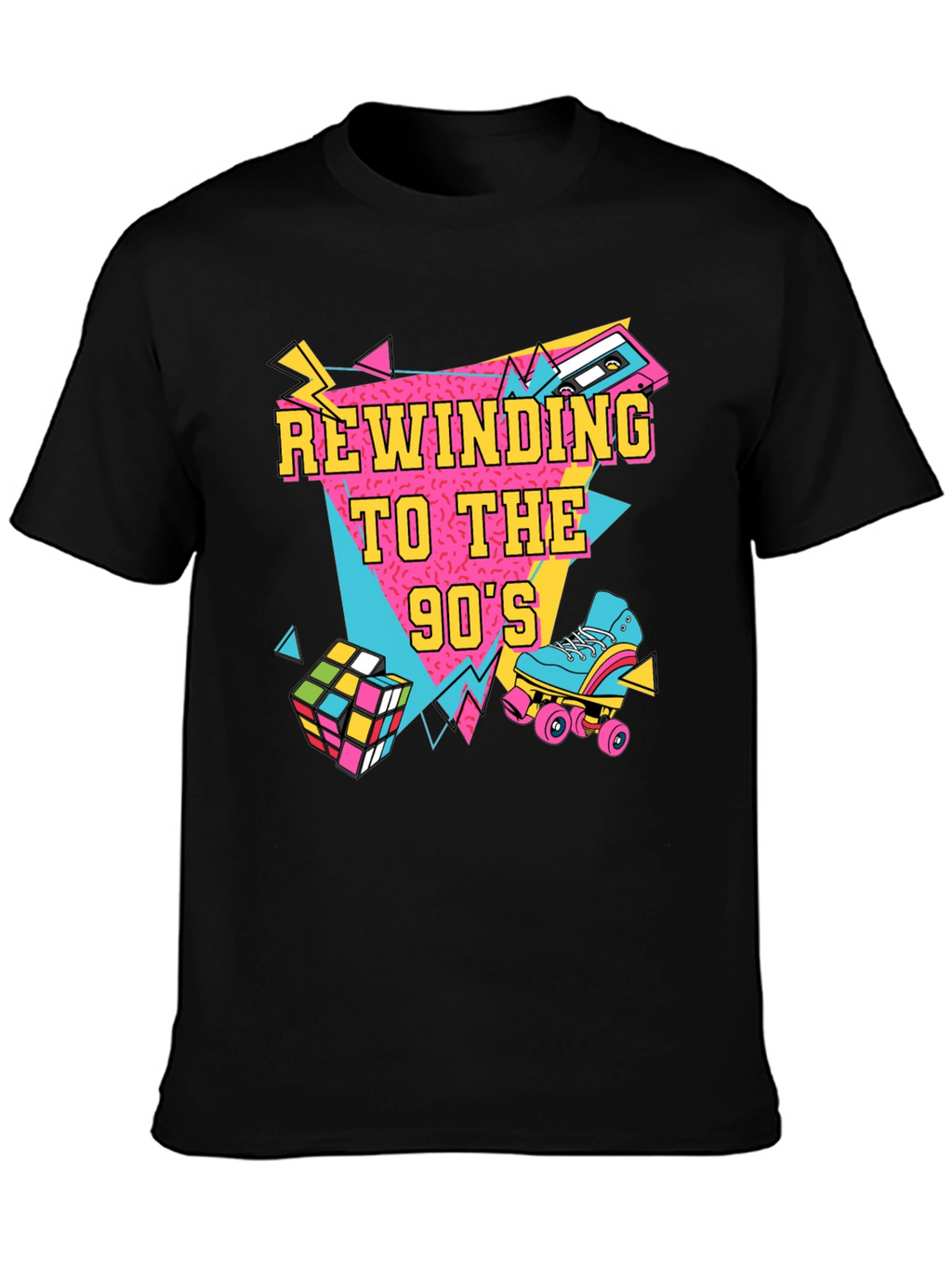Rewinding to the 90s Black T-Shirt