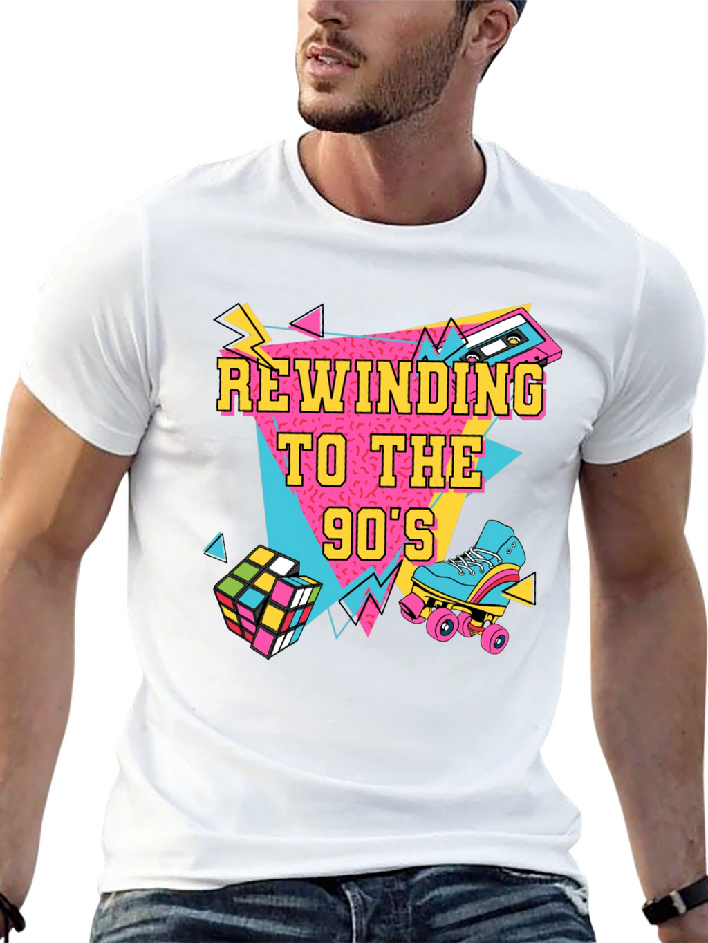 Rewinding to the 90s Black T-Shirt