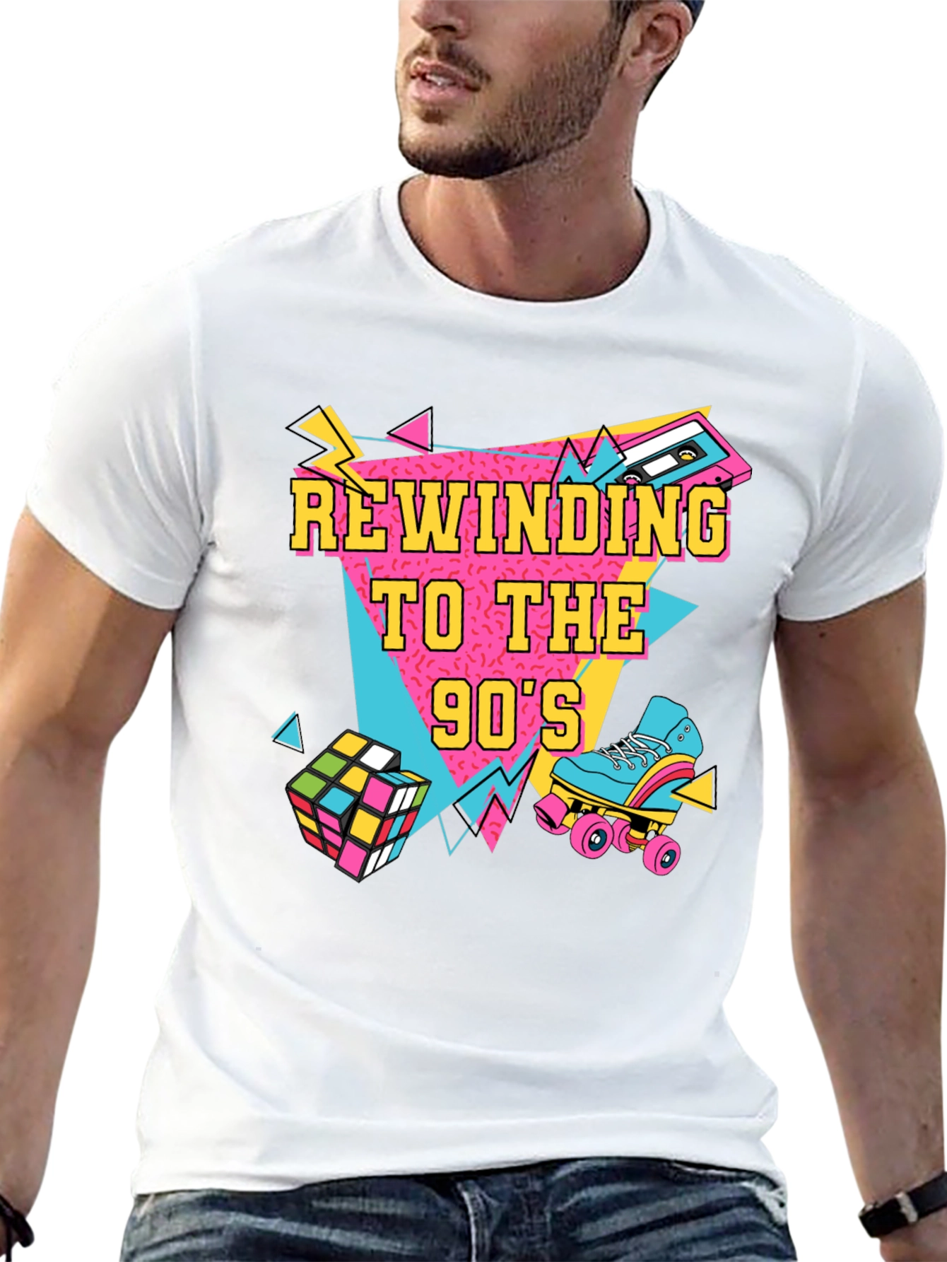 Rewinding to the 90s Black T-Shirt