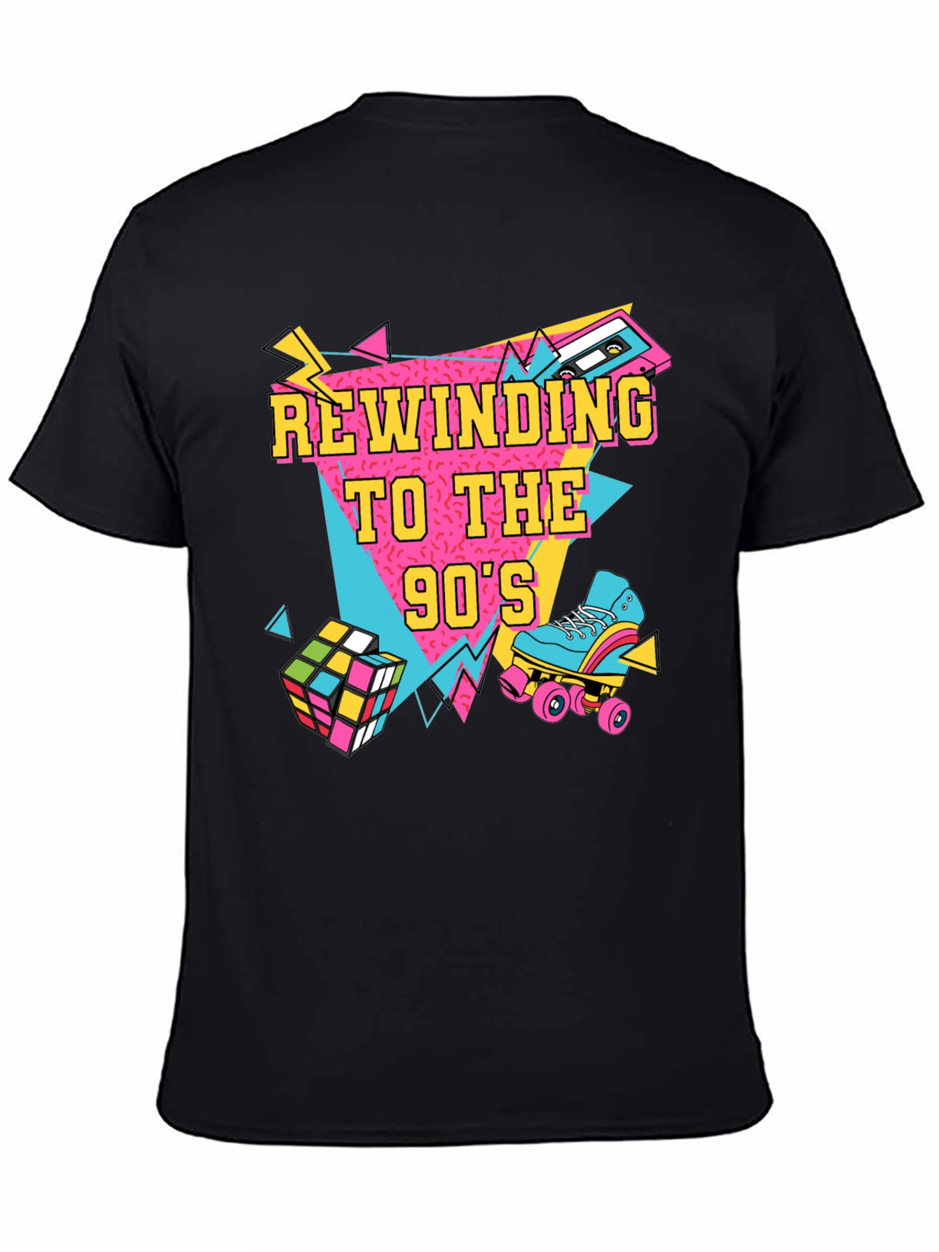 Rewinding to the 90s Black T-Shirt