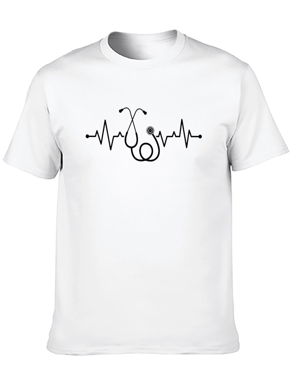 Stethoscope Heartbeat Graphic Tee - Medical Profession Apparel