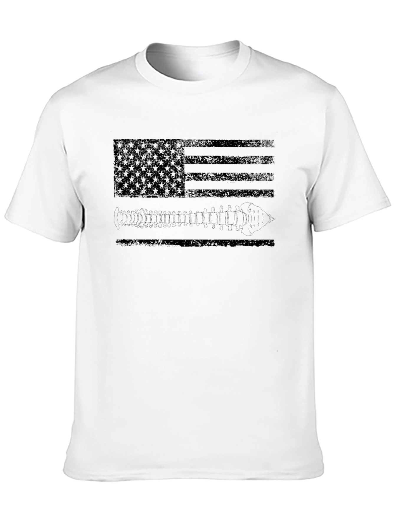 Distressed American Flag & Bullets Graphic Tee