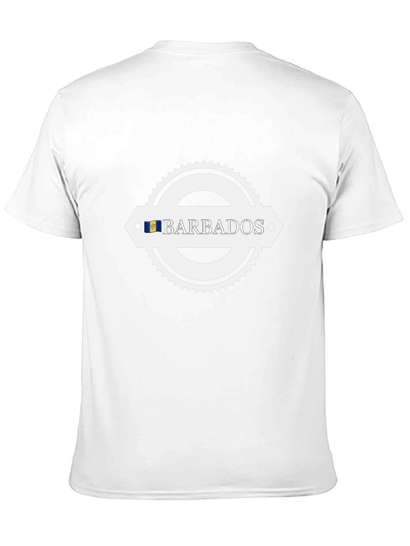 Barbados Flag Graphic Black T-Shirt