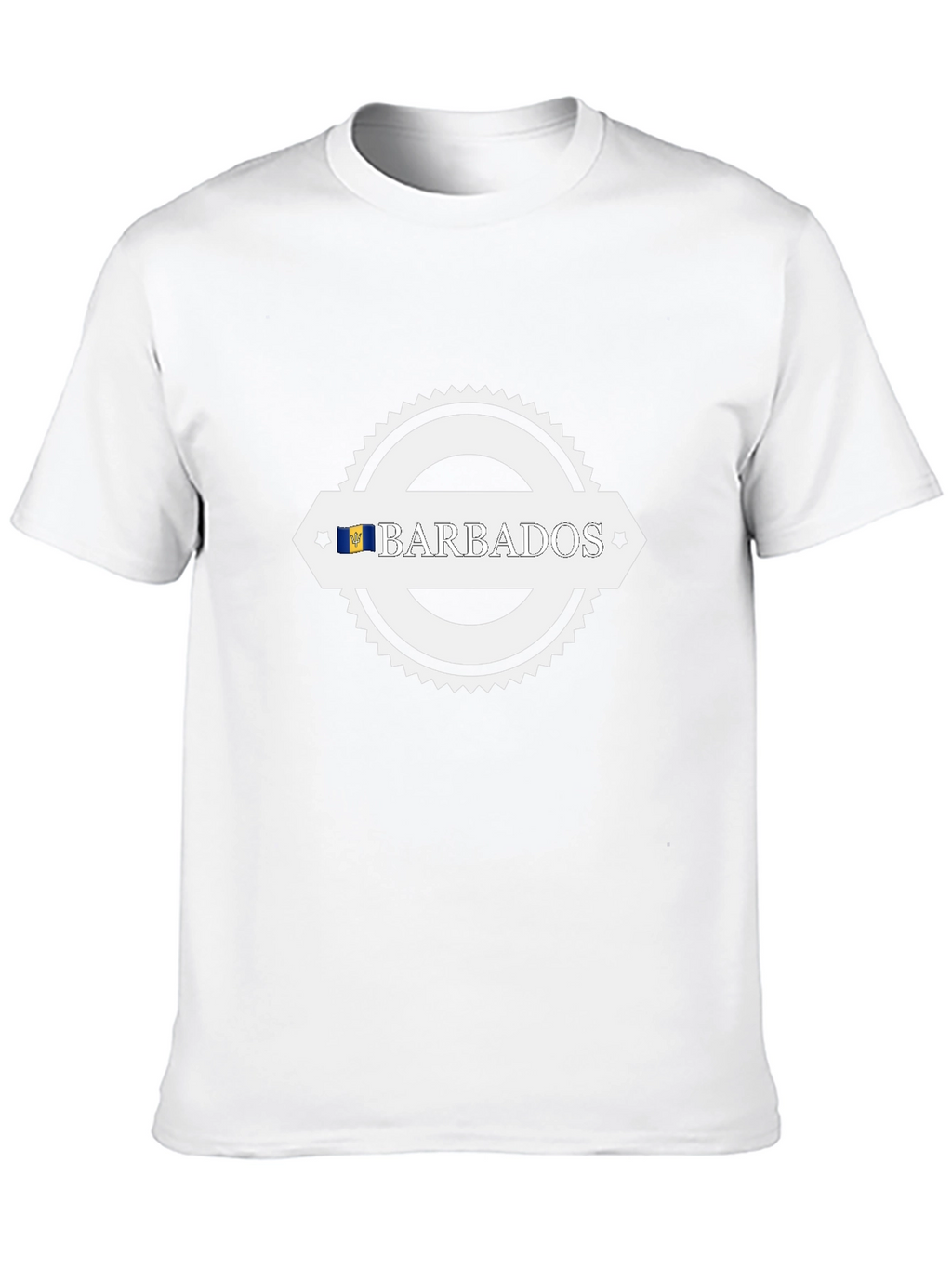 Barbados Flag Graphic Black T-Shirt