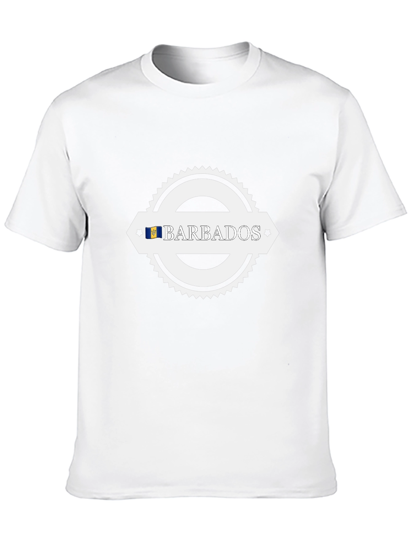 Barbados Flag Graphic Black T-Shirt