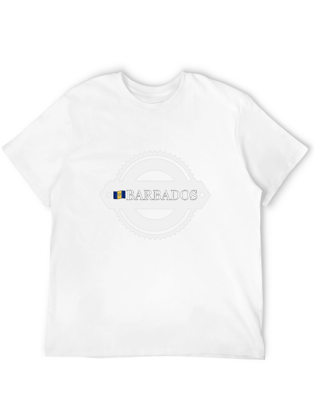 Barbados Flag Graphic Black T-Shirt