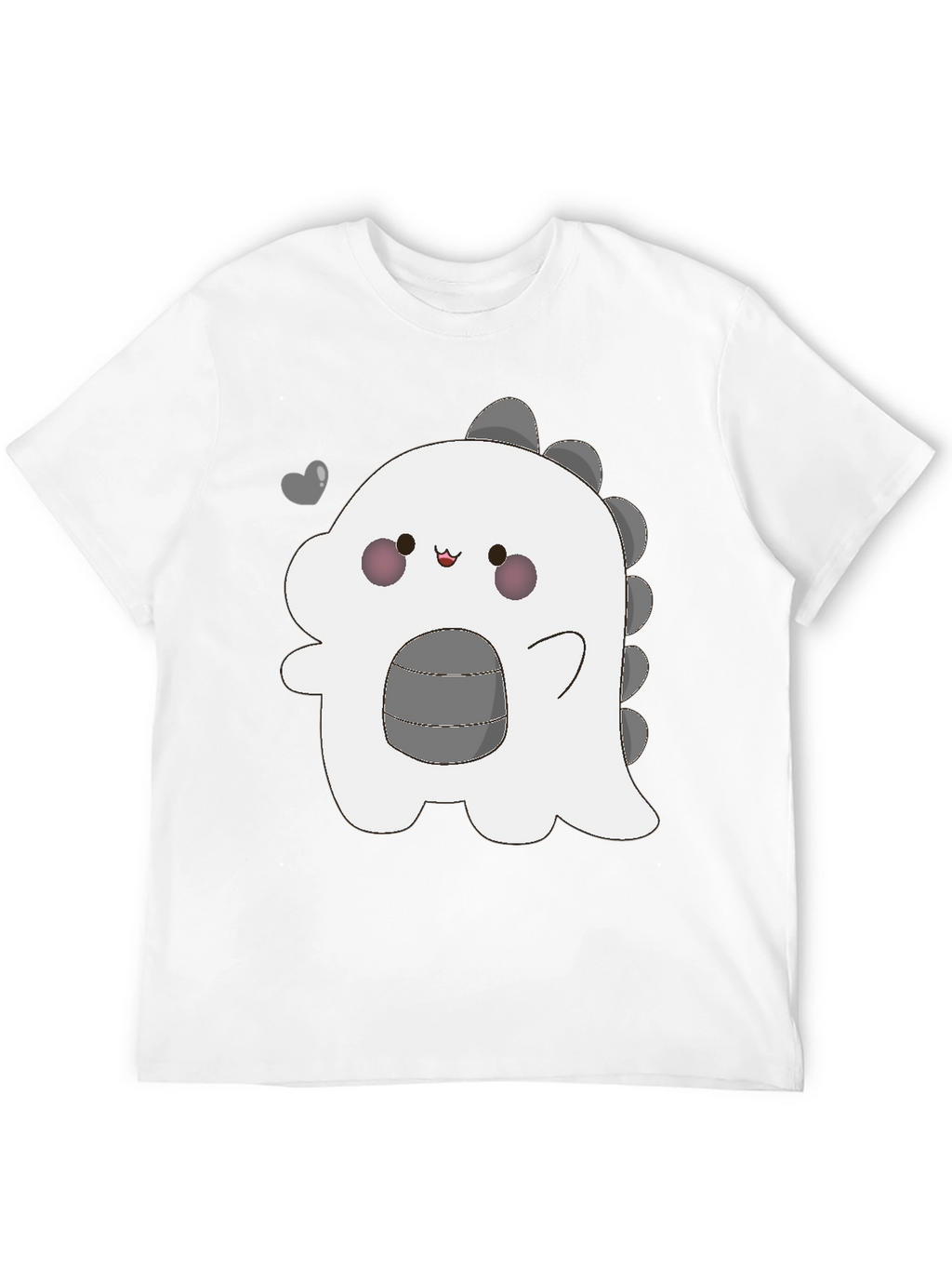 Kawaii Dinosaur Graphic Tee - Trendy Black T-Shirt