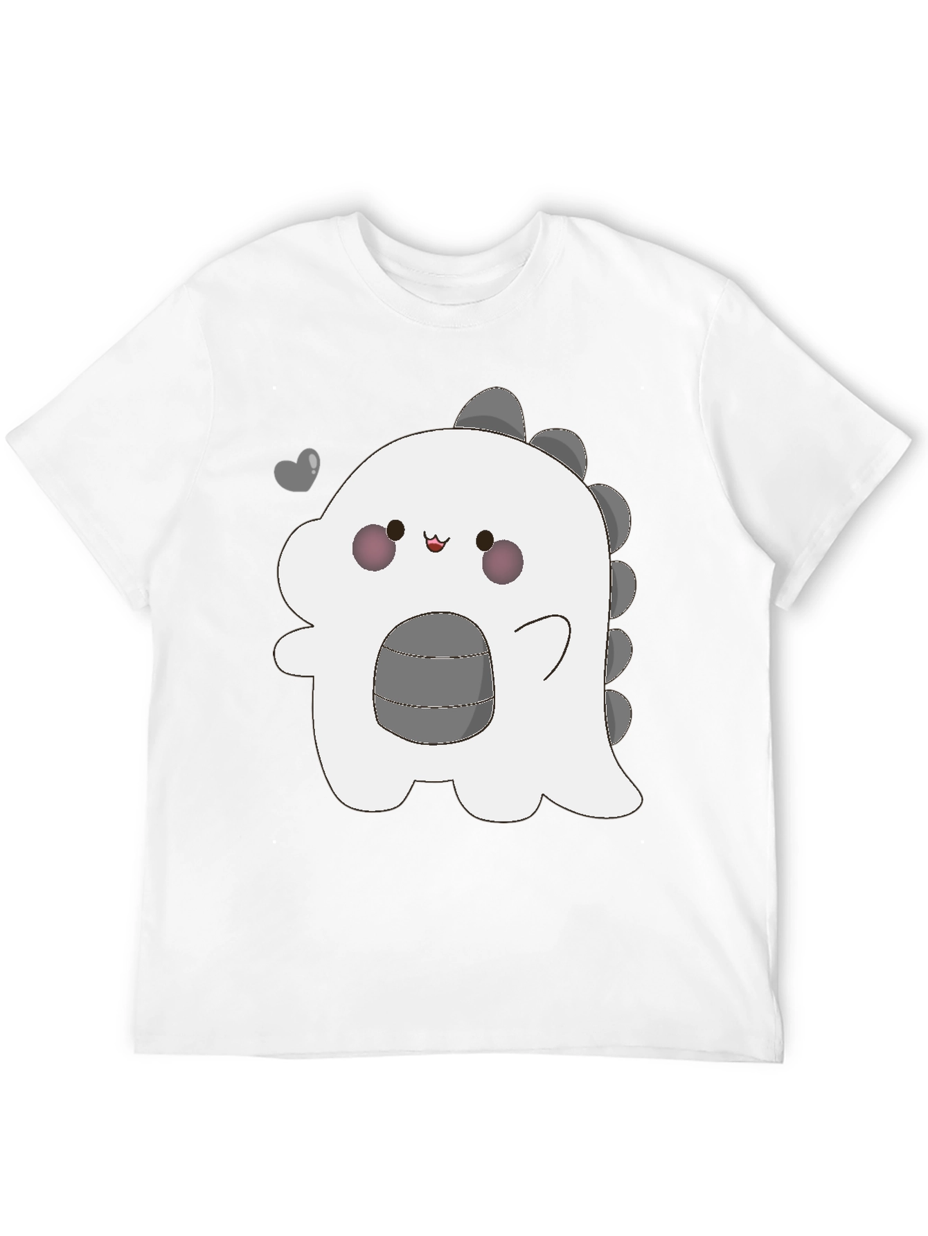 Kawaii Dinosaur Graphic Tee - Trendy Black T-Shirt