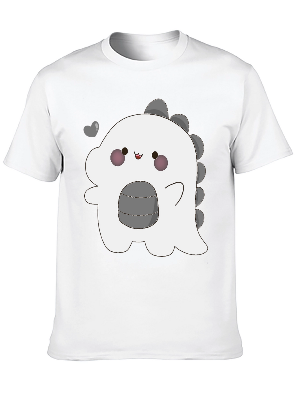 Kawaii Dinosaur Graphic Tee - Trendy Black T-Shirt