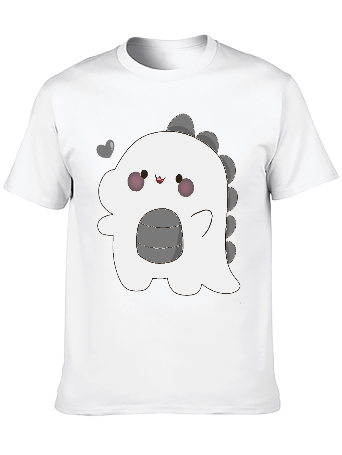 Kawaii Dinosaur Graphic Tee - Trendy Black T-Shirt