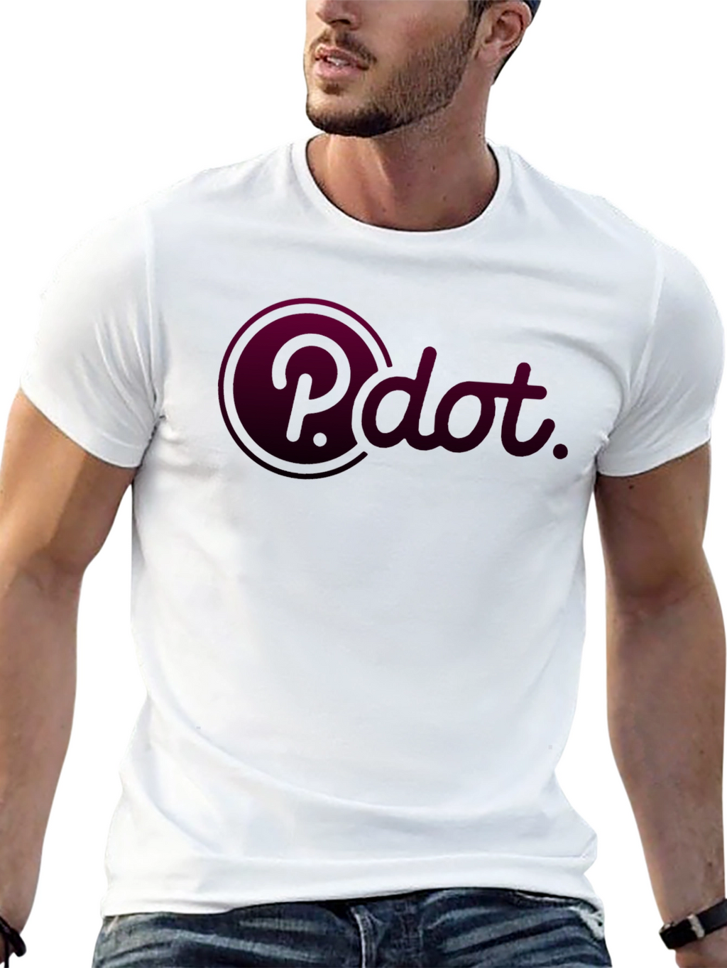 P.dot Black T-Shirt - Modern Design
