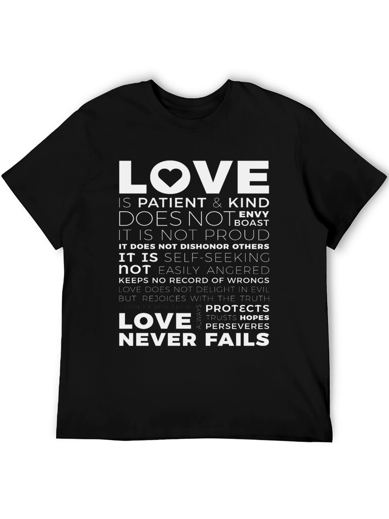 Love Never Fails Graphic T-Shirt