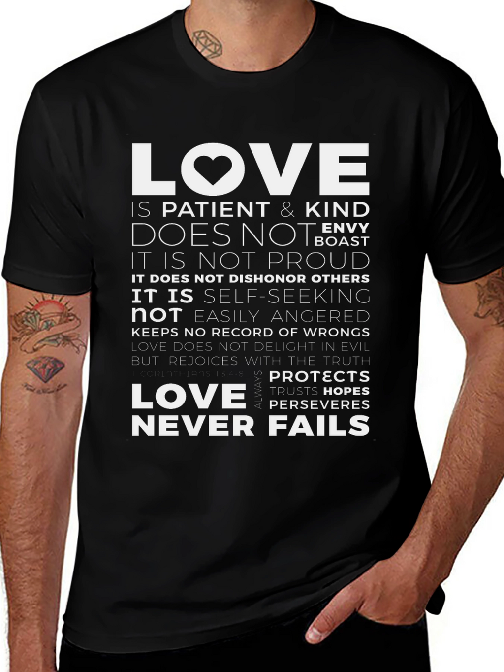 Love Never Fails Graphic T-Shirt