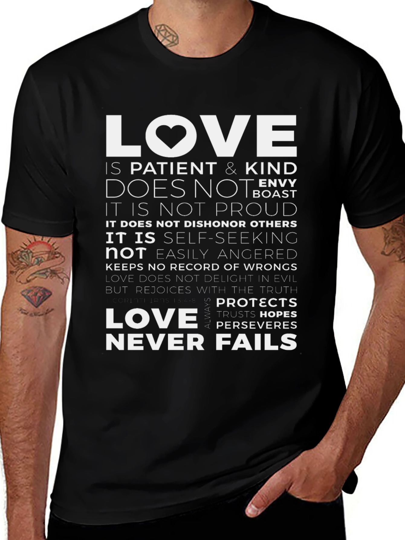 Love Never Fails Graphic T-Shirt