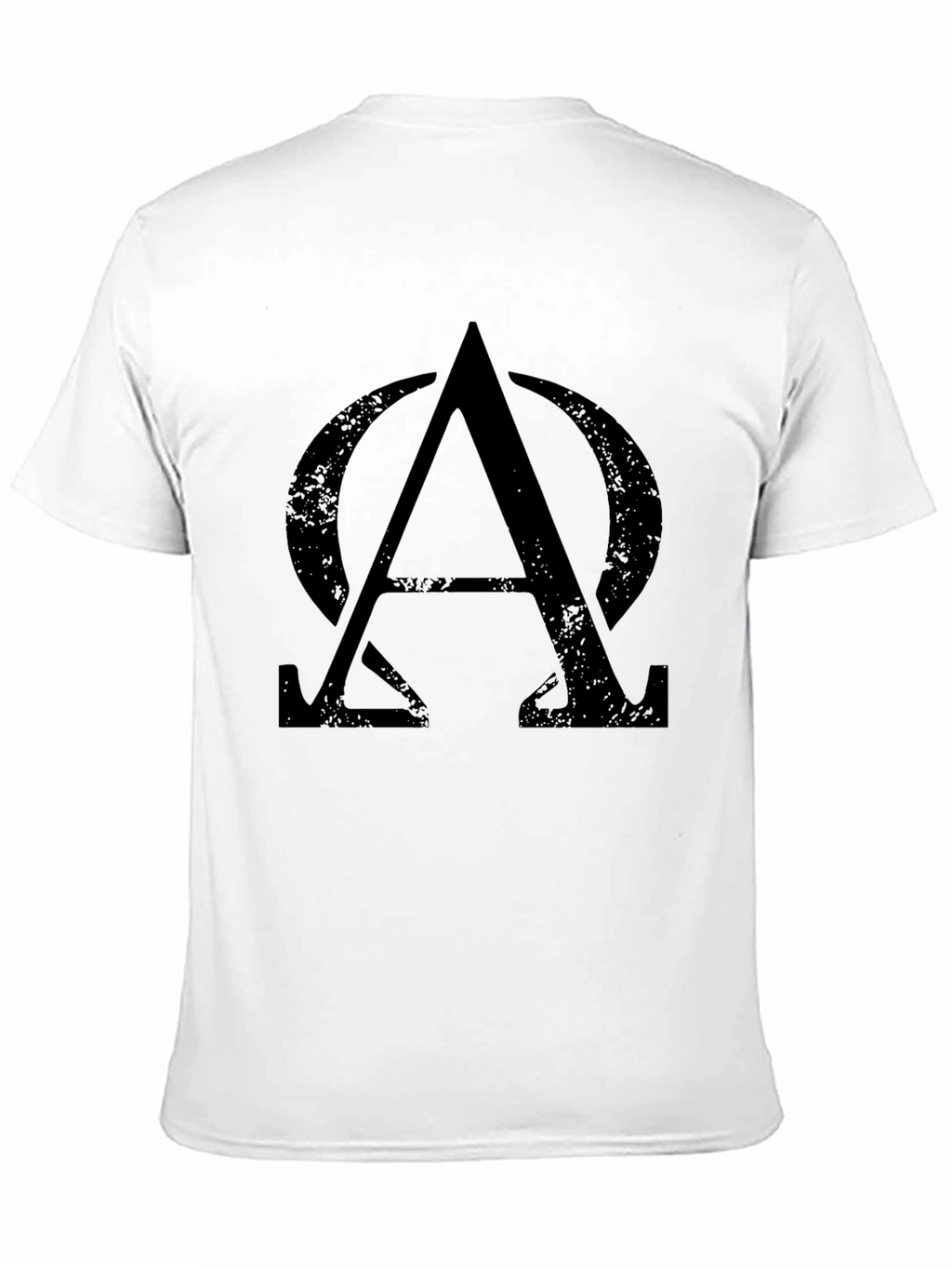 Alpha Omega Symbol Graphic Tee - Black Cotton T-Shirt