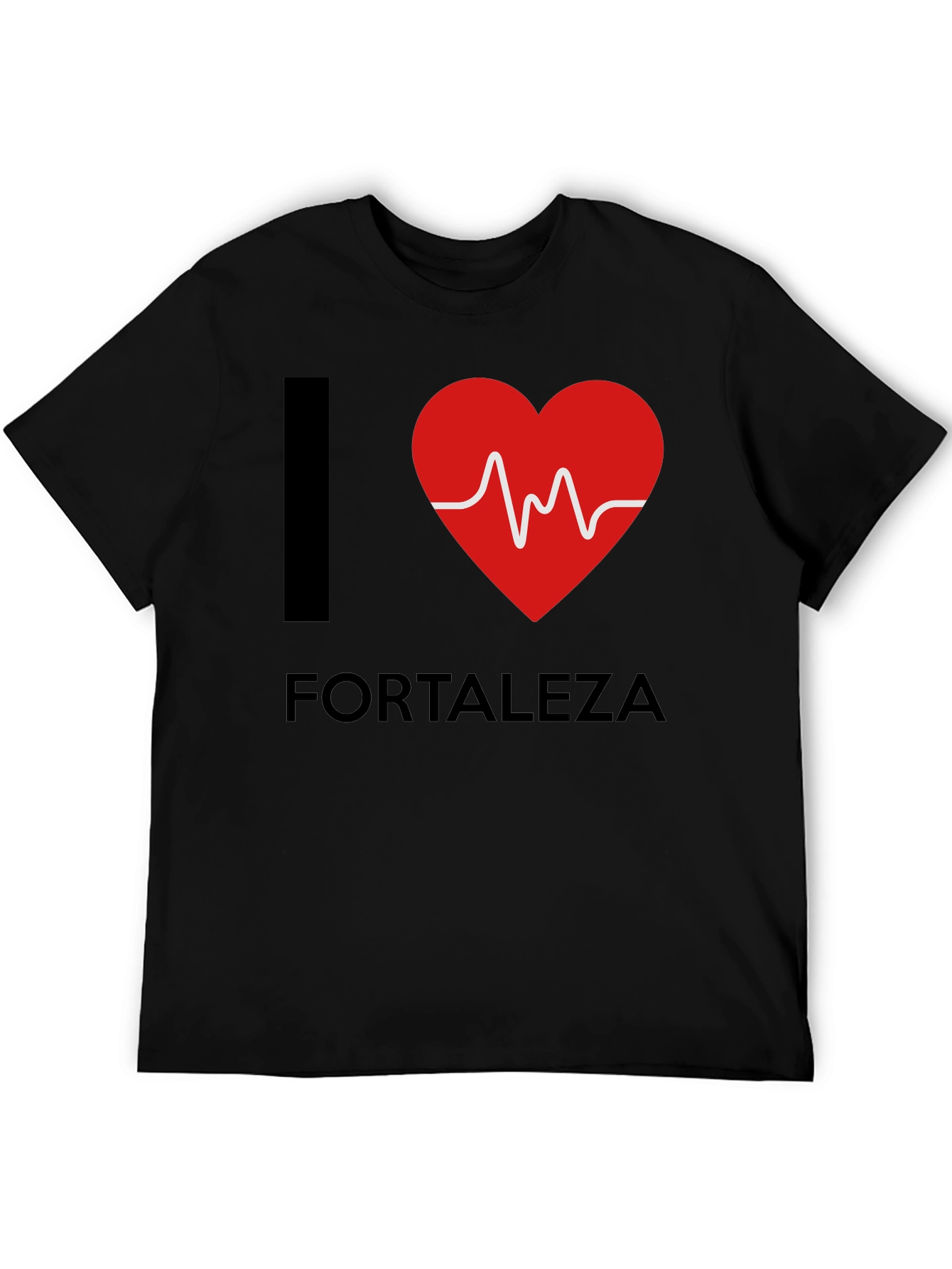 I Heart Fortaleza T-Shirt - Pulse Design Black Tee