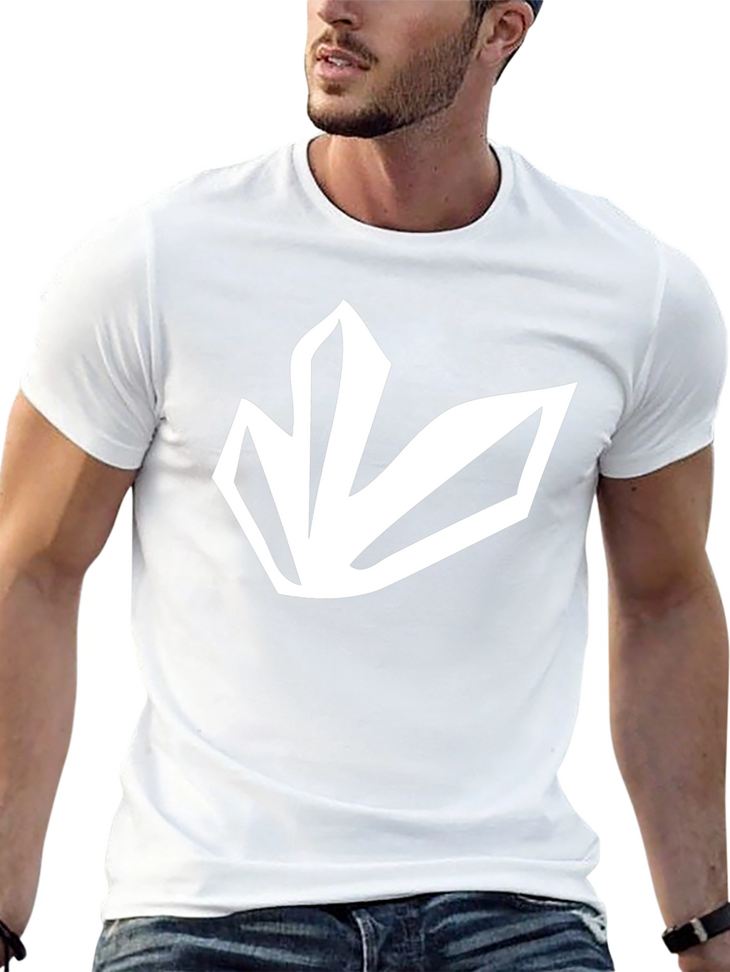 Black T-Shirt with White Emblem