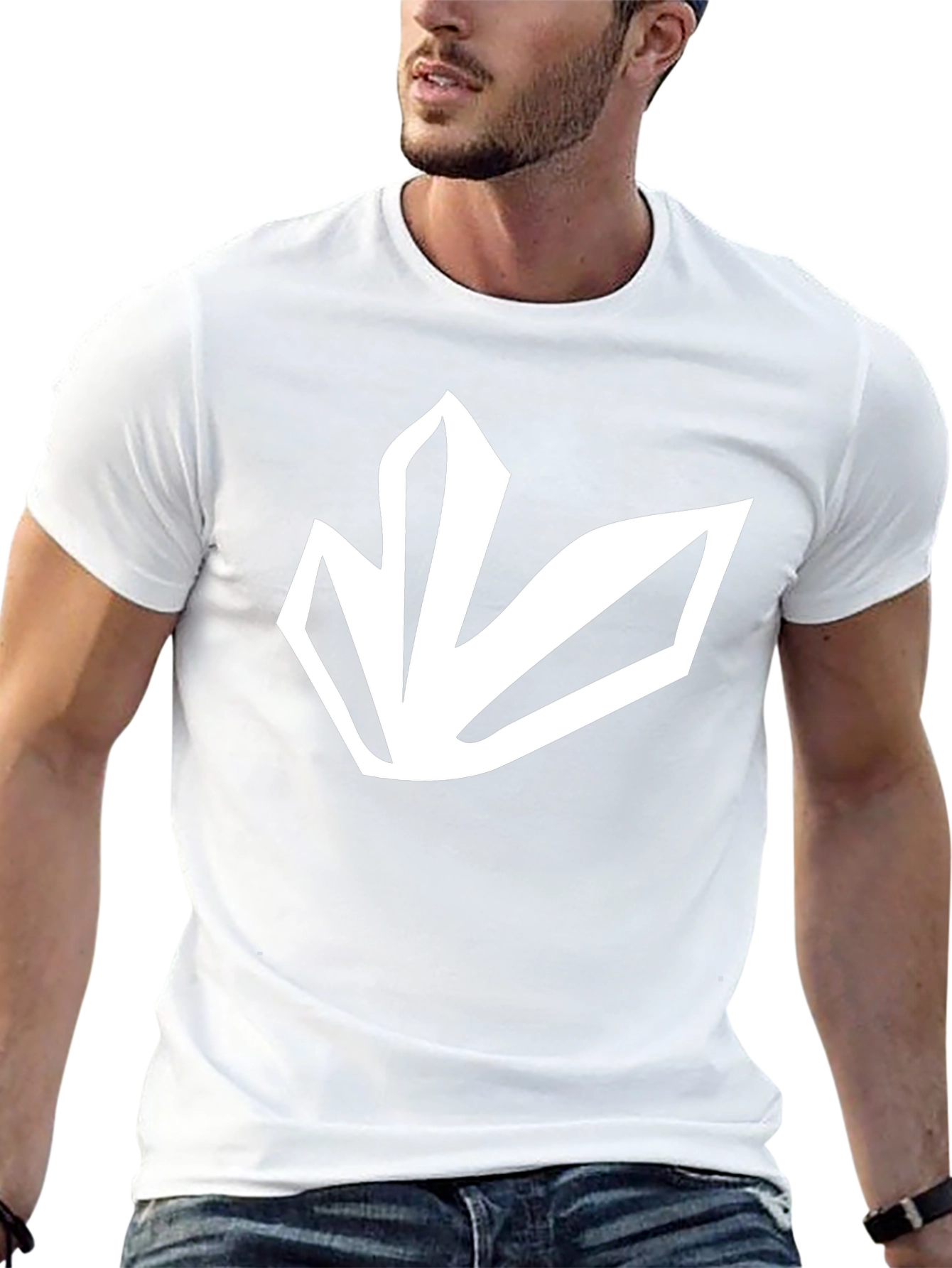 Black T-Shirt with White Emblem