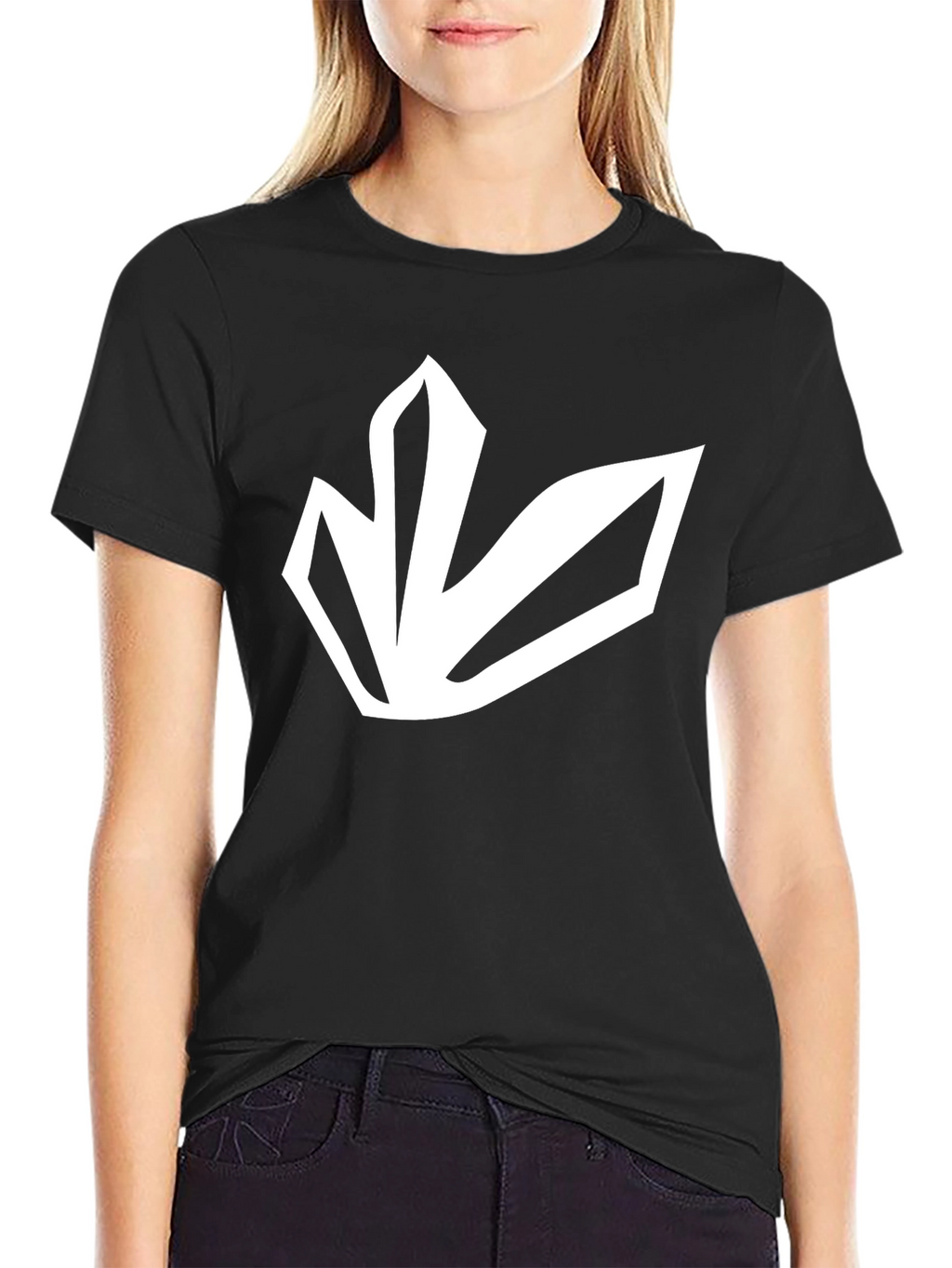 Black T-Shirt with White Emblem