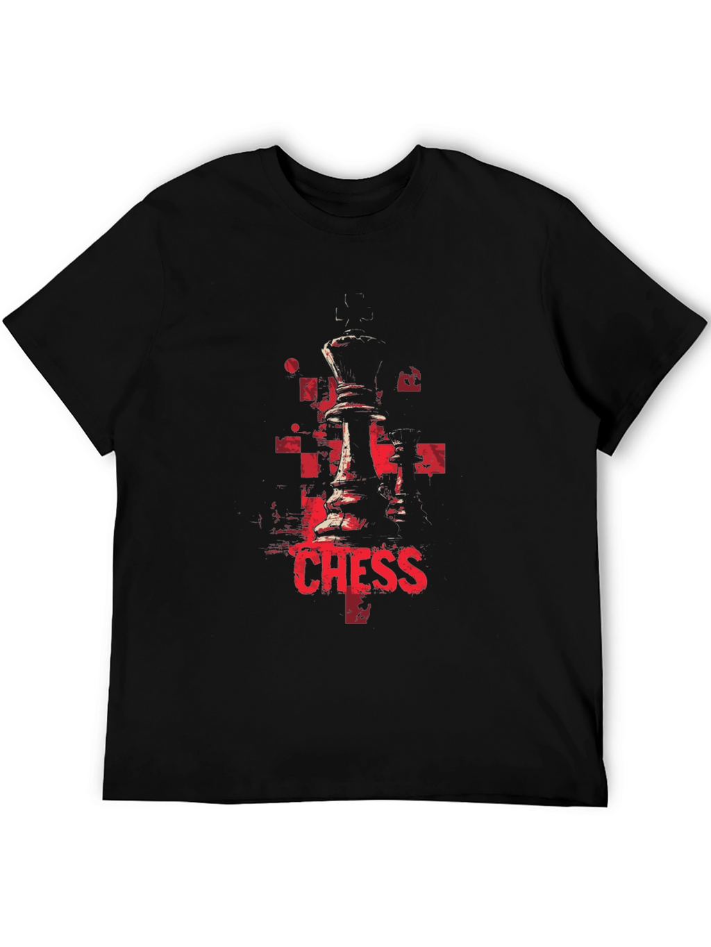 Chess Piece Graphic Black T-Shirt