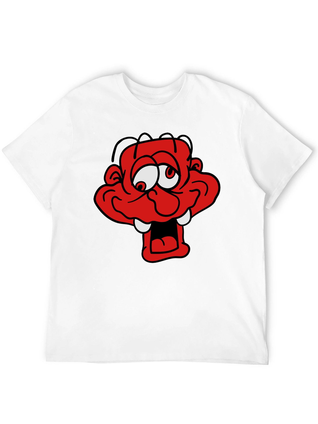 Cartoon Monster Graphic Black T-Shirt