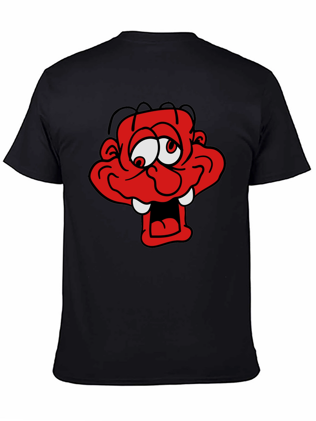Cartoon Monster Graphic Black T-Shirt
