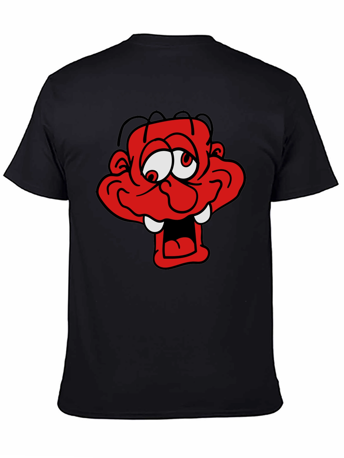 Cartoon Monster Graphic Black T-Shirt