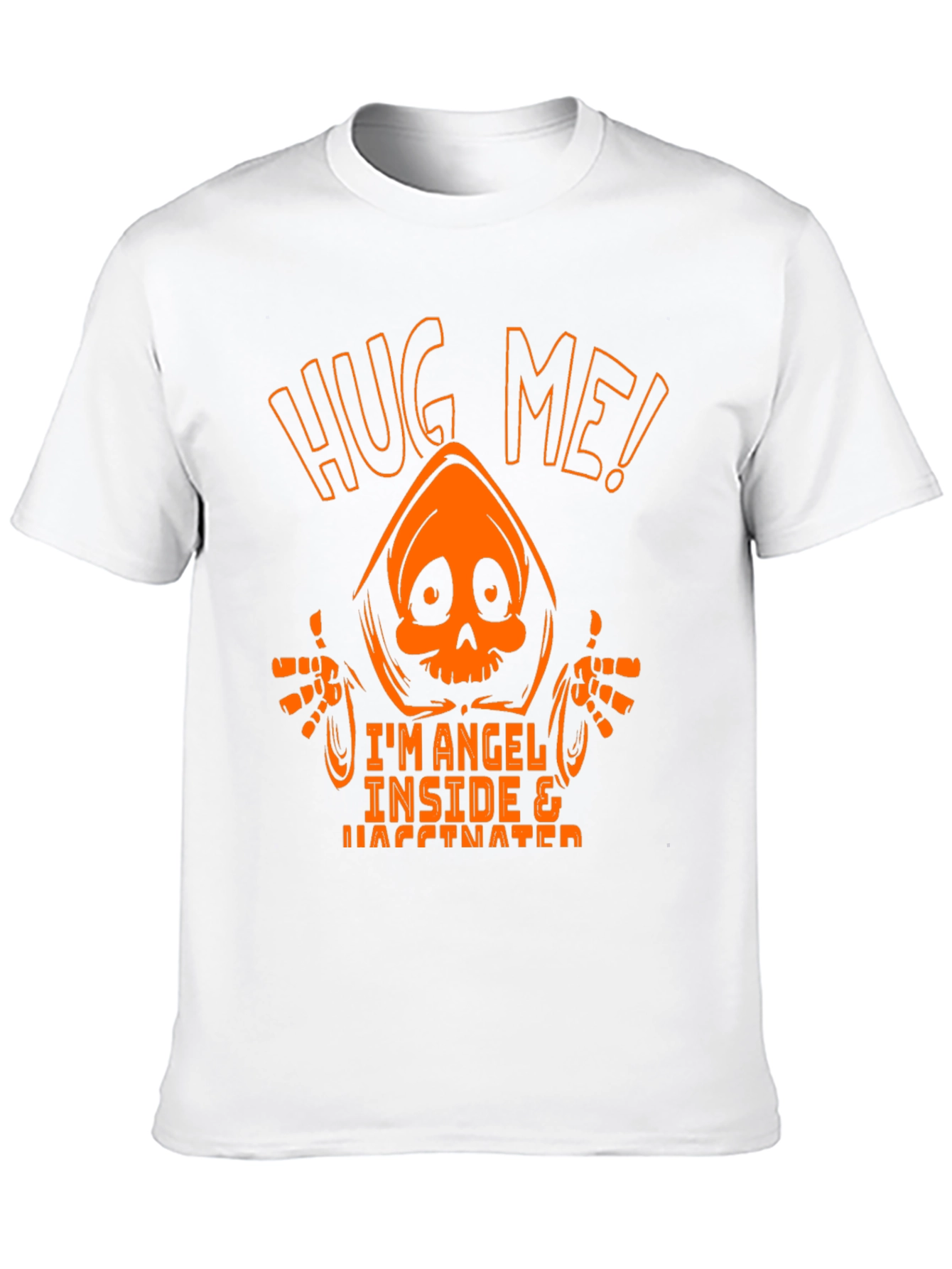 Hug Me! Im Angel Inside & Vaccinated Graphic Tee