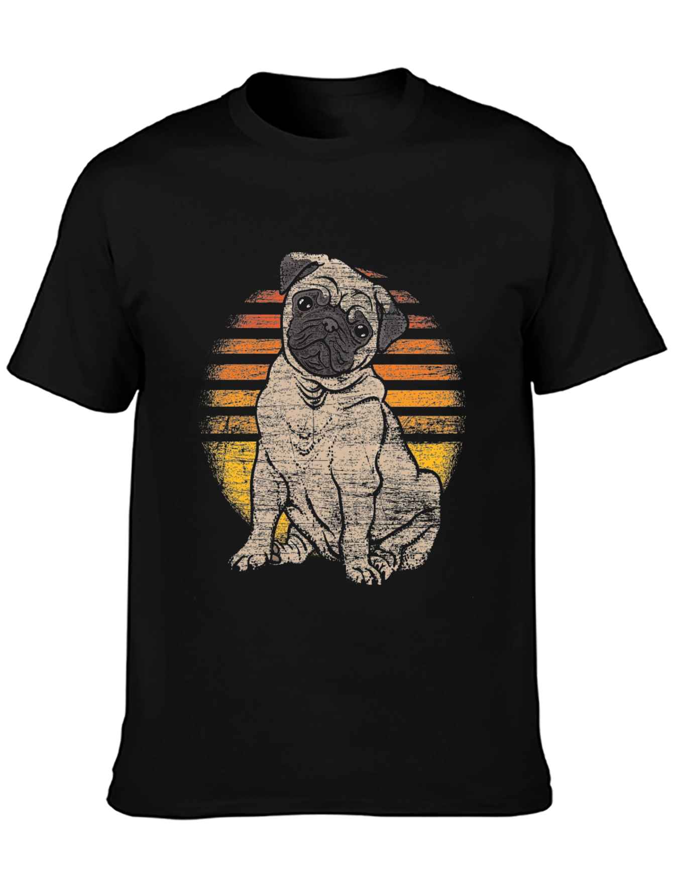 Pug Sunset T-Shirt - Cute Dog Graphic Tee