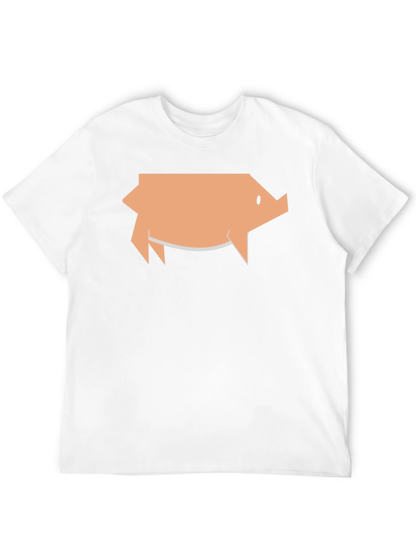 Geometric Pig Graphic Tee - Black