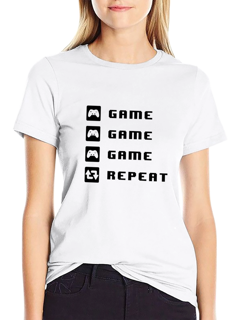 Game Repeat Black T-Shirt