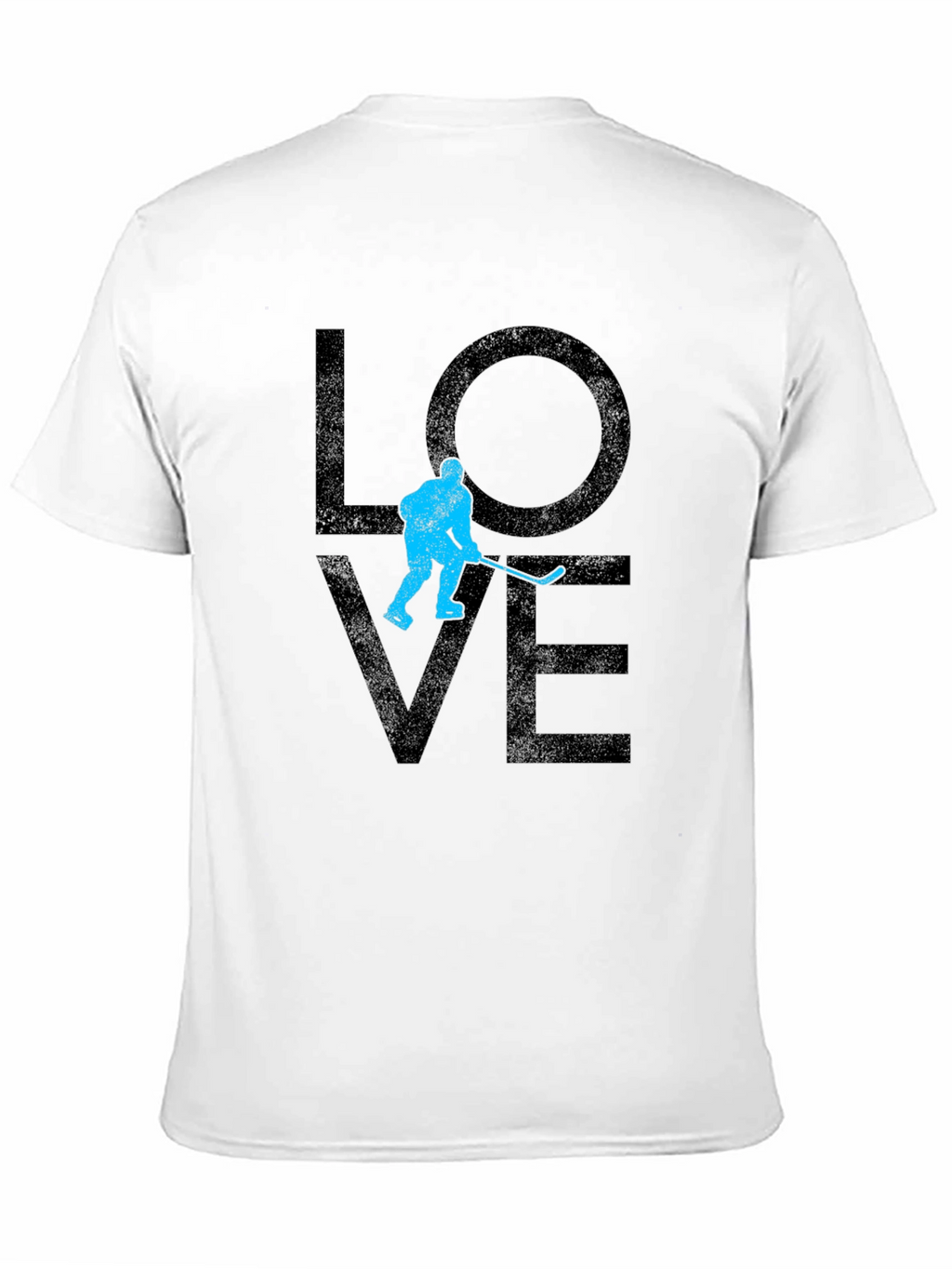 Hockey Love Graphic T-Shirt - Black Casual Tee