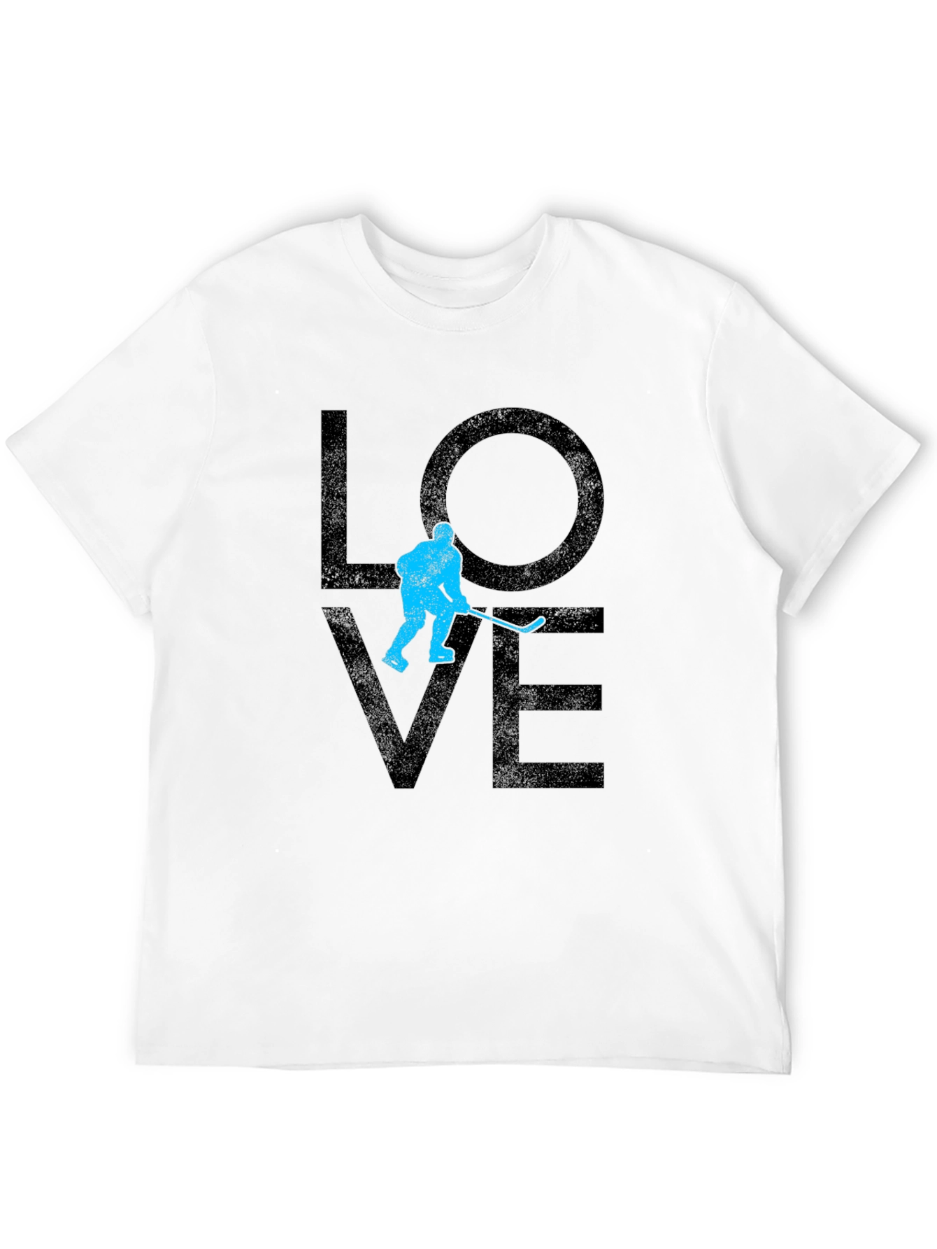 Hockey Love Graphic T-Shirt - Black Casual Tee