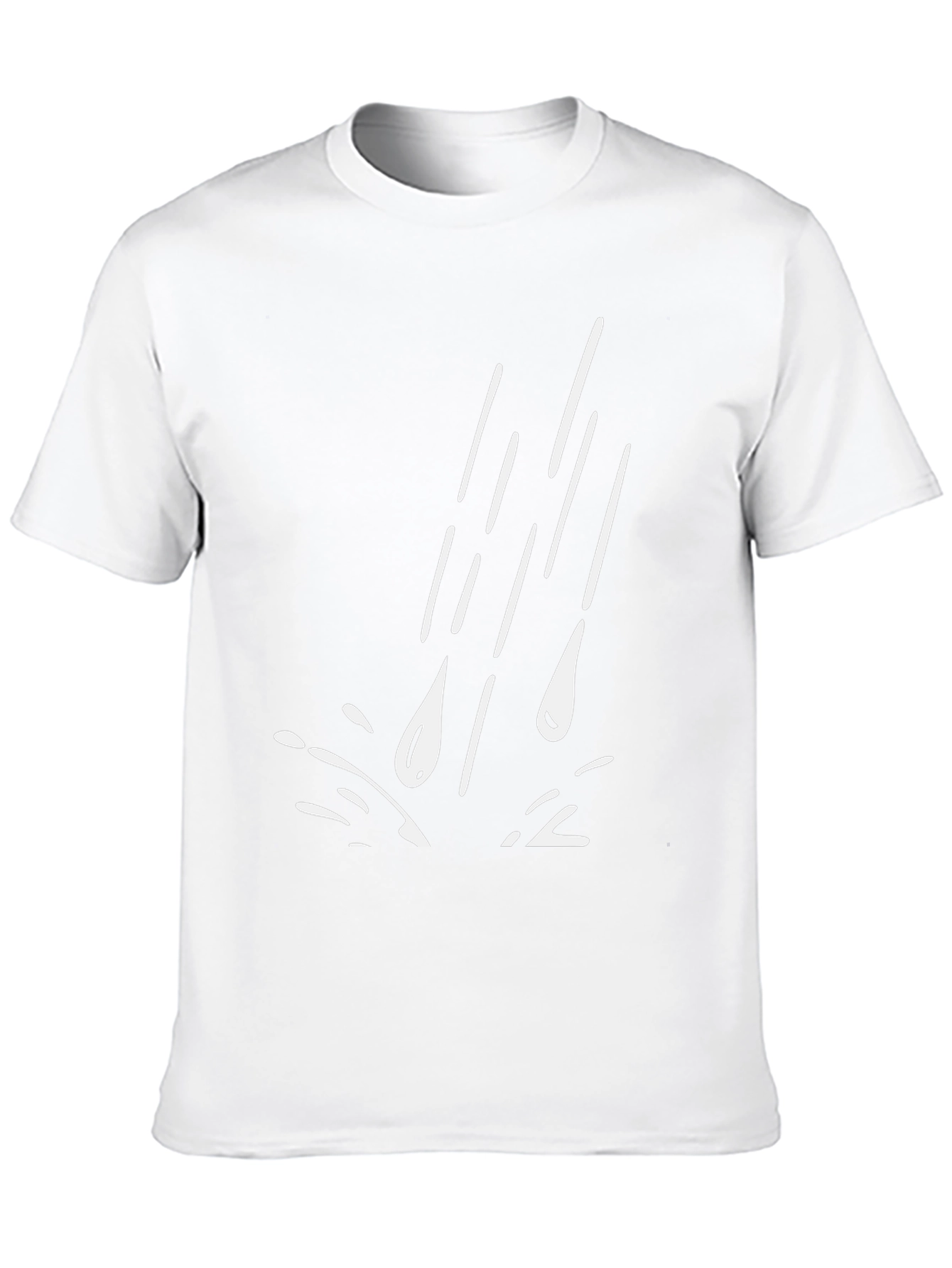 Rain Drop Graphic Tee - Black Casual T-Shirt