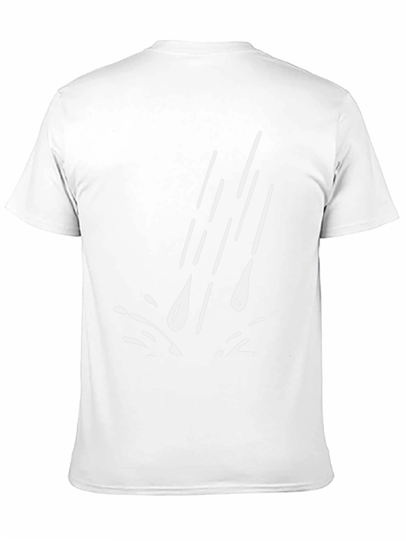 Rain Drop Graphic Tee - Black Casual T-Shirt