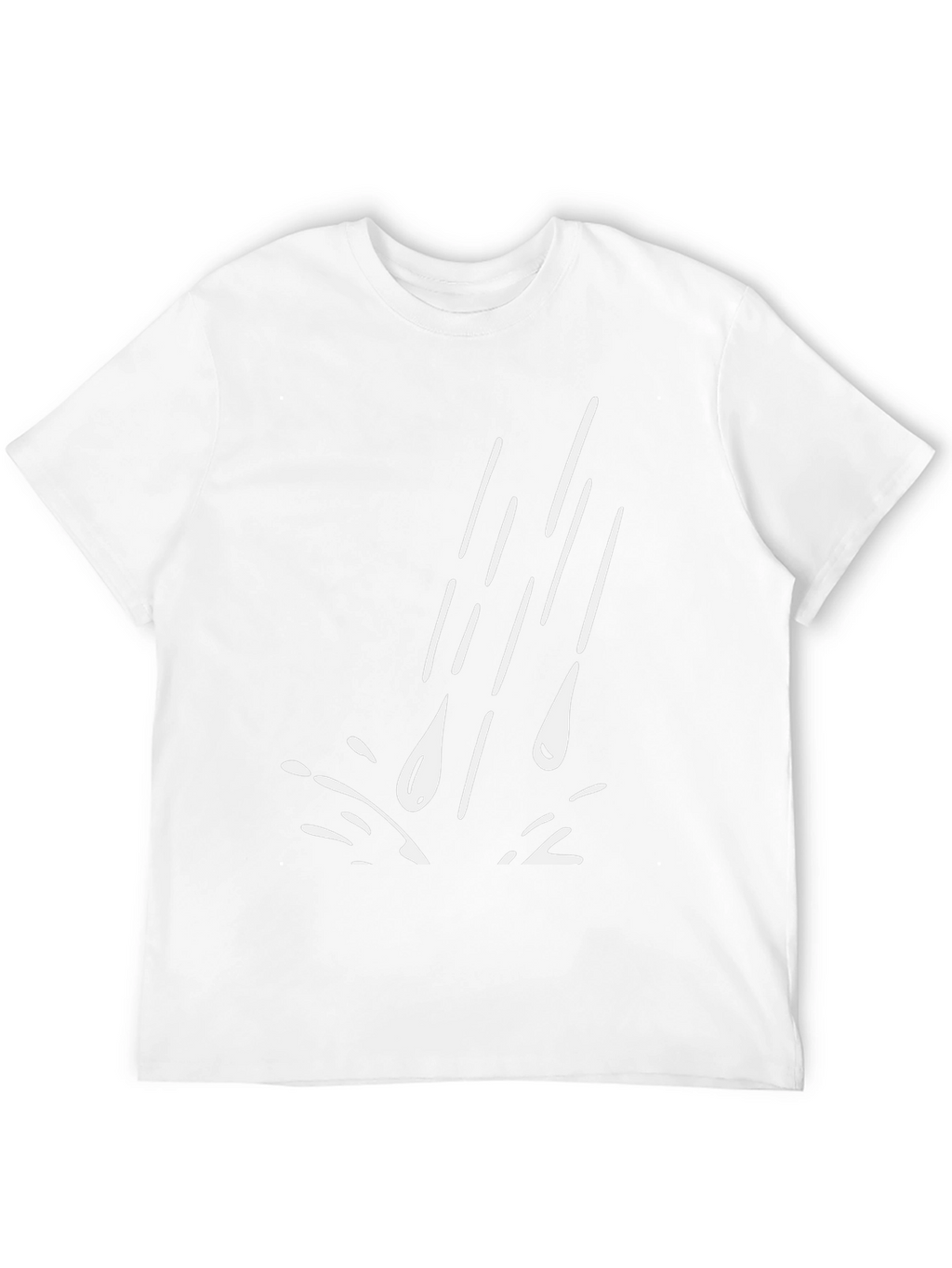 Rain Drop Graphic Tee - Black Casual T-Shirt