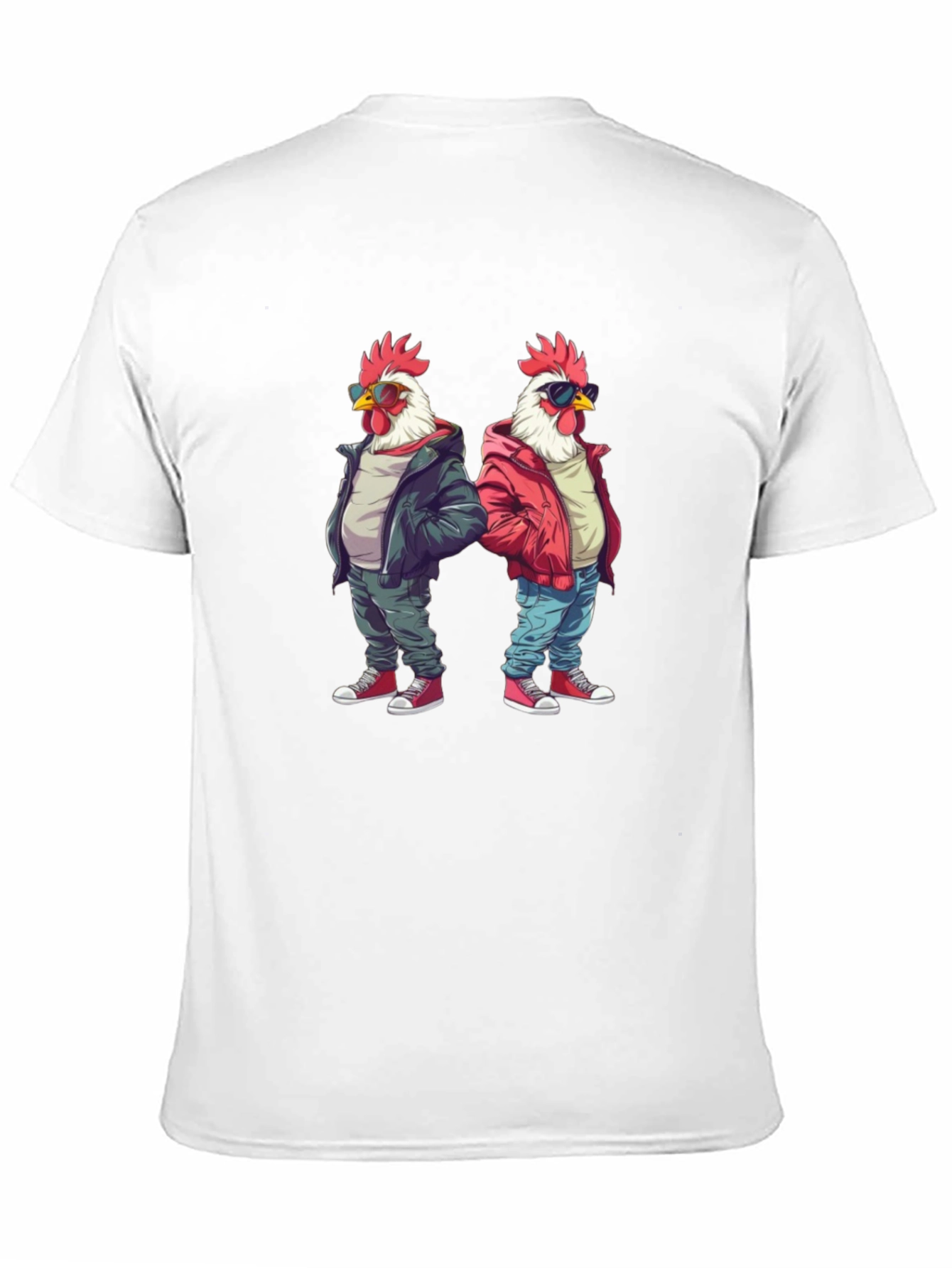 Cool Chicken Graphic Tee - Black Cotton Shirt