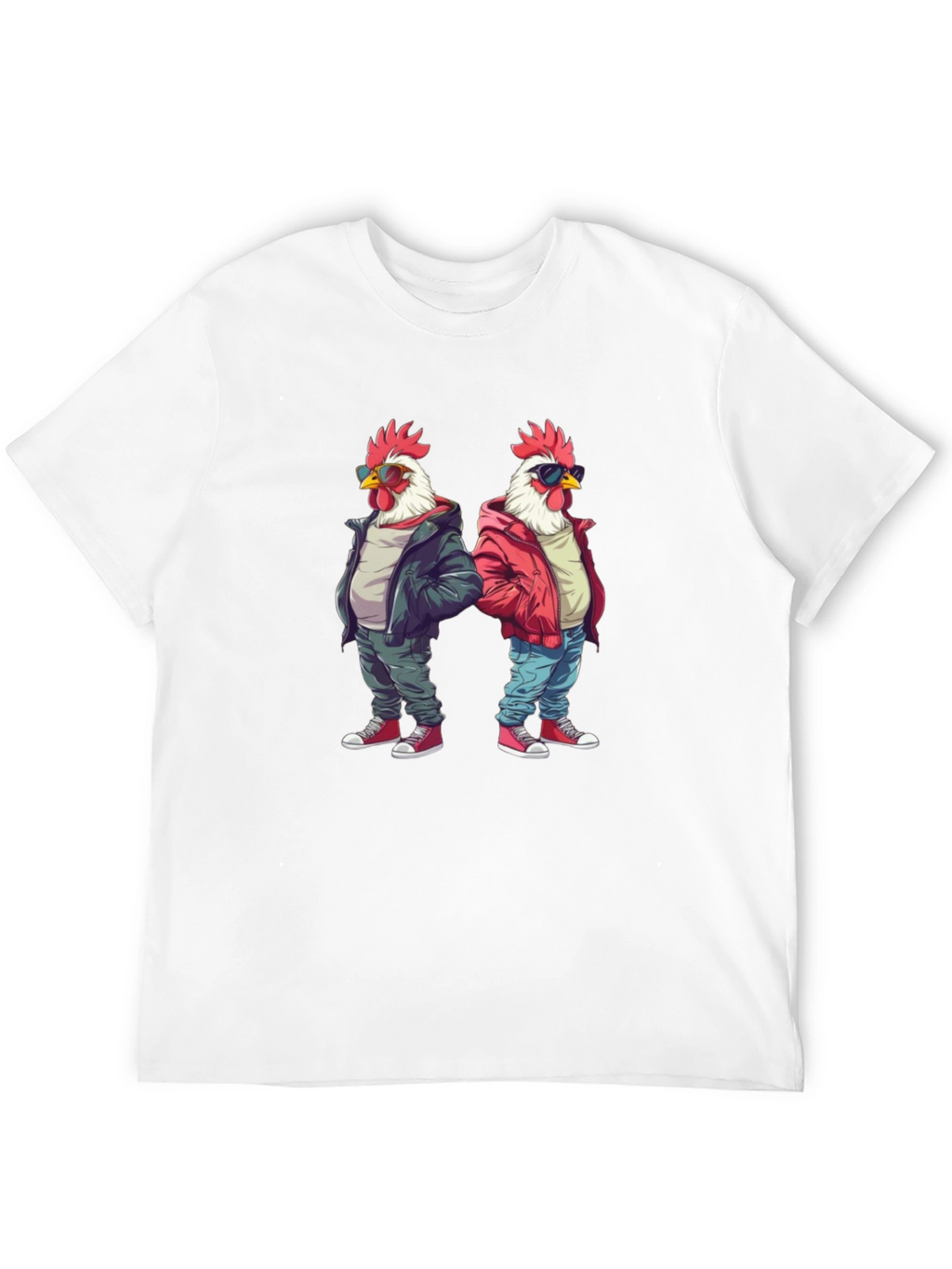 Cool Chicken Graphic Tee - Black Cotton Shirt