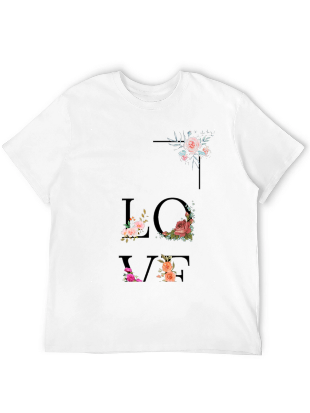 Floral LOVE T-Shirt - Stylish Graphic Tee