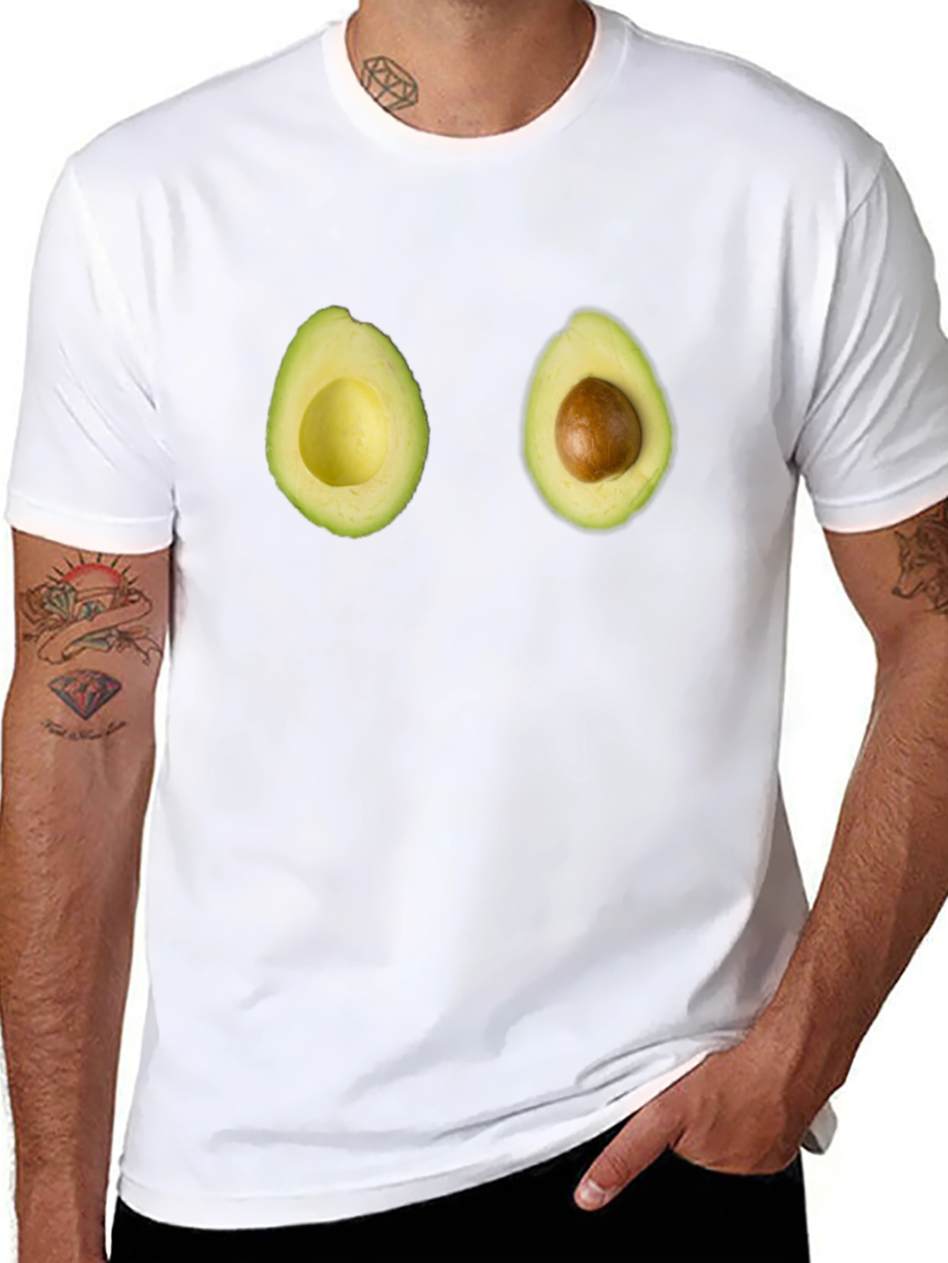 Avocado Halves Graphic Tee - Fun & Unique Design