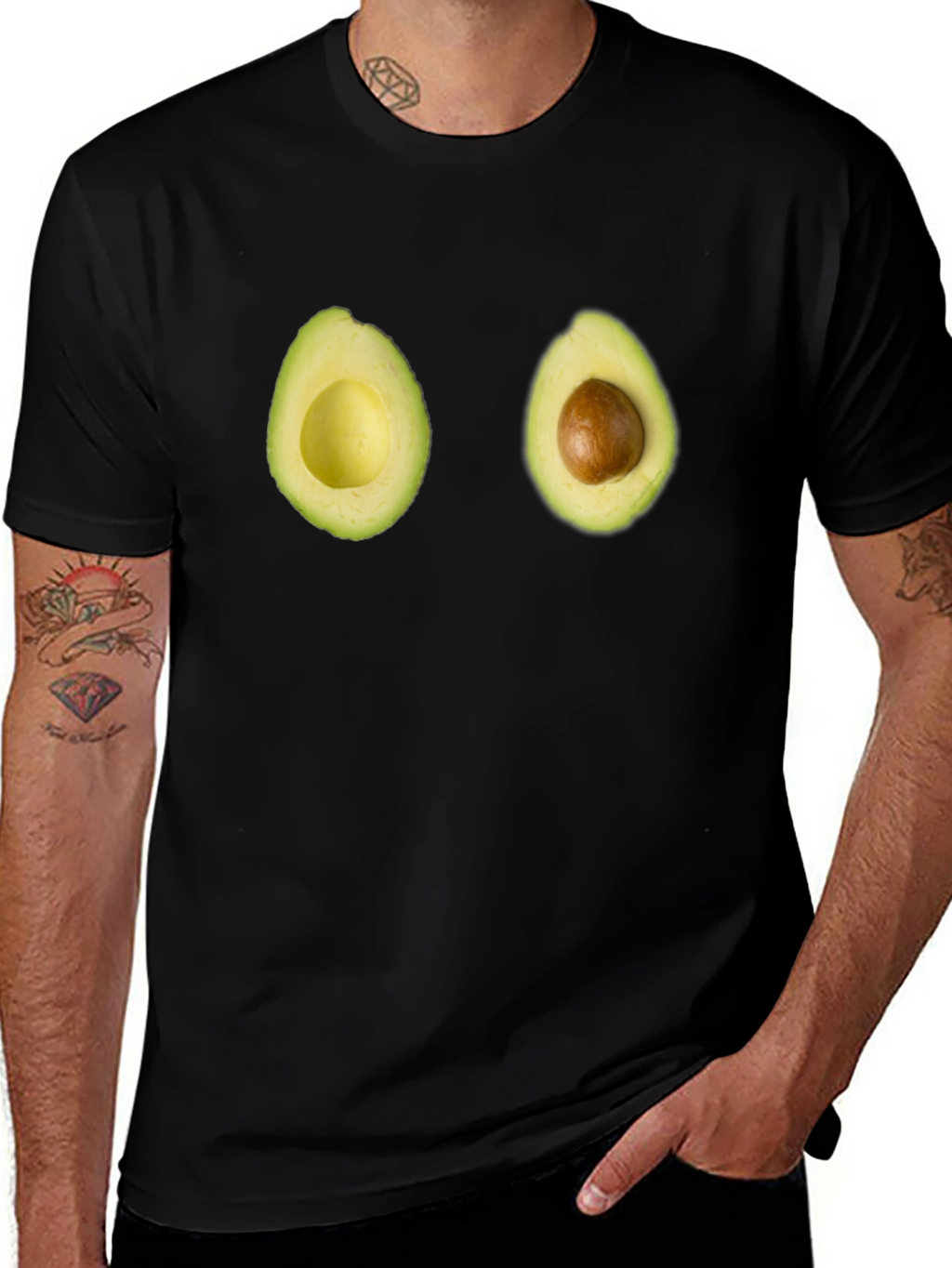 Avocado Halves Graphic Tee - Fun & Unique Design