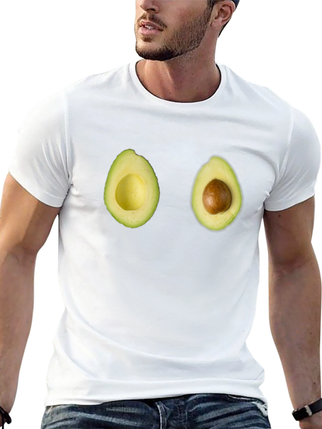 Avocado Halves Graphic Tee - Fun & Unique Design