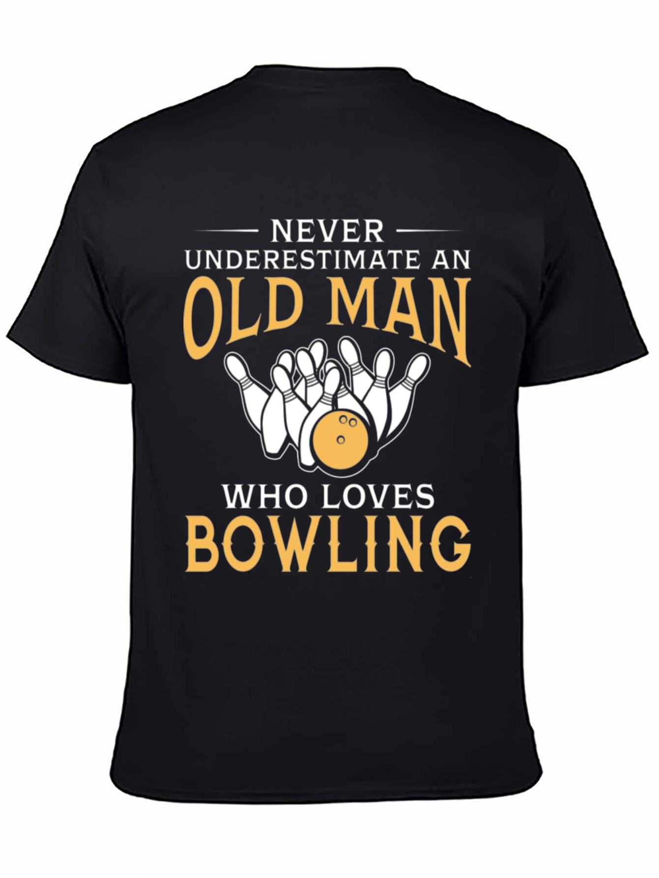Bowling Lover T-Shirt - Old Man Bowling