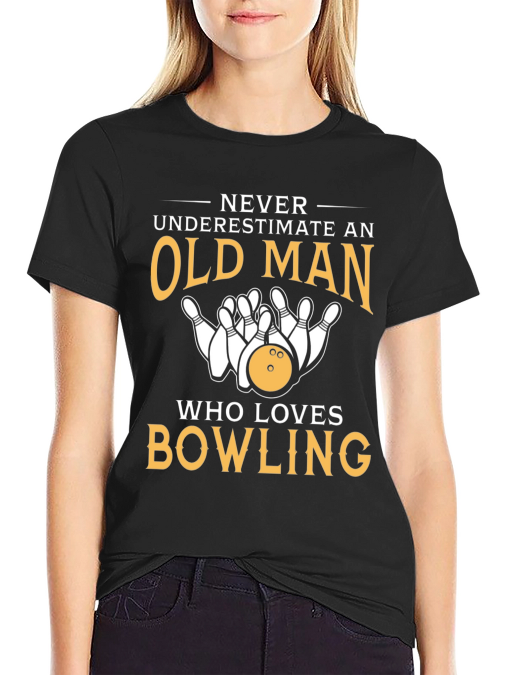 Bowling Lover T-Shirt - Old Man Bowling