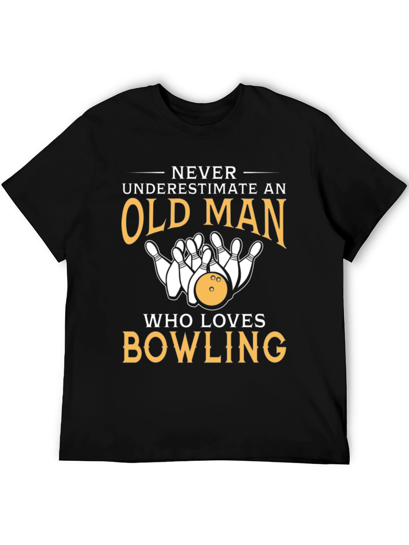 Bowling Lover T-Shirt - Old Man Bowling