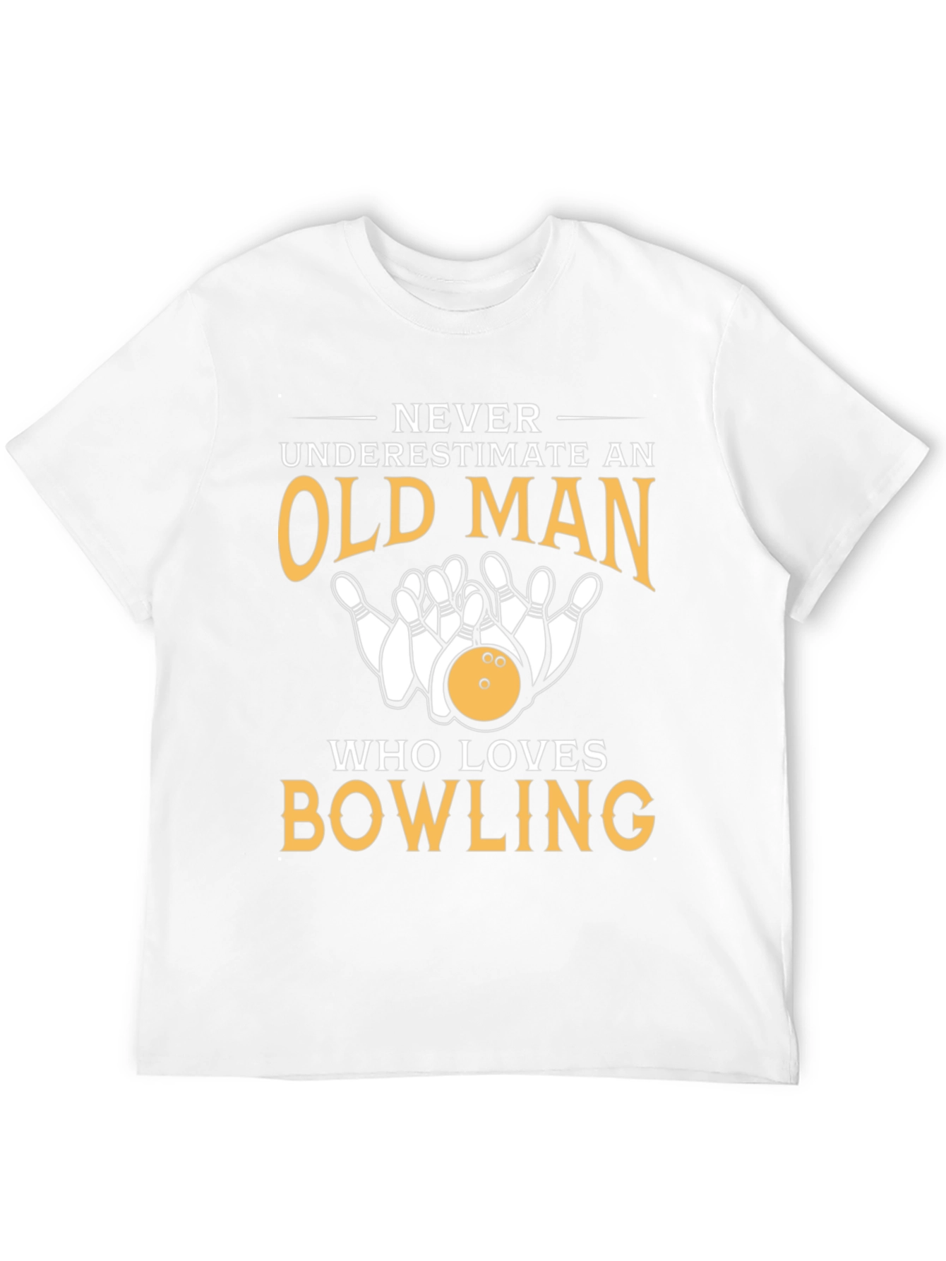 Bowling Lover T-Shirt - Old Man Bowling